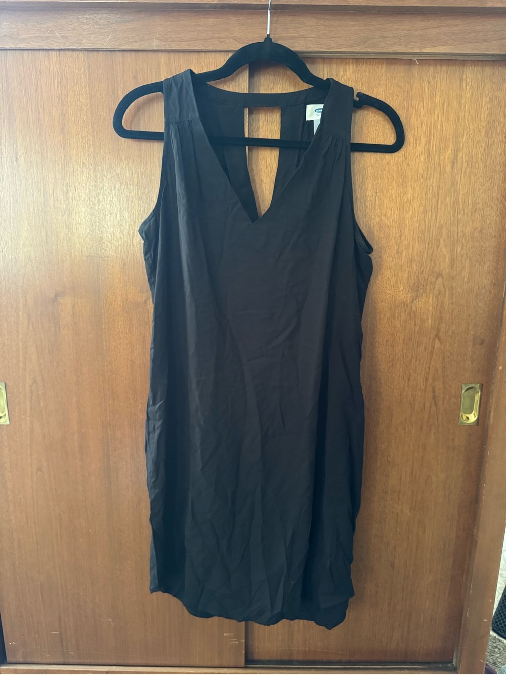 Old Navy Black Sleeveless V-Neck Mini Dress